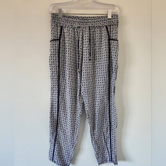 ANTHRO | Hei Hei Lounge Pants Piped  navy rayon sz S - Picture 2 of 7